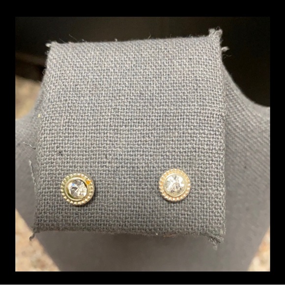 Vintage DS leaf shape pendant crystals & blk sterling 925 necklace w/ earrings - Picture 2 of 15